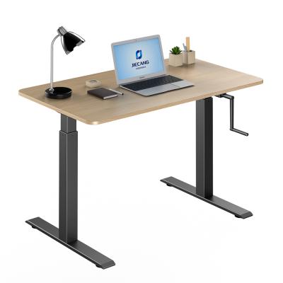 China JIECANG Adjustable Manual Height Sit Stand Hand Crank Lifting (Height) Position Laptop Desk for Home Office for sale