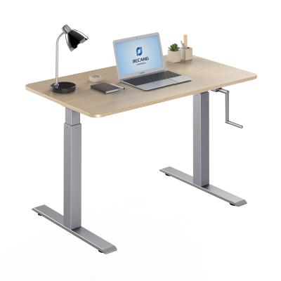 China JIECANG Adjustable Economic Manual Height Sit Stand Table Office Standing (Height) Desk for sale