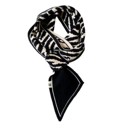 China Autumn Winter Wear Small Scarf Soft Decorative Thickened Winter Neck Warmer Scarf For Elegant Women for sale