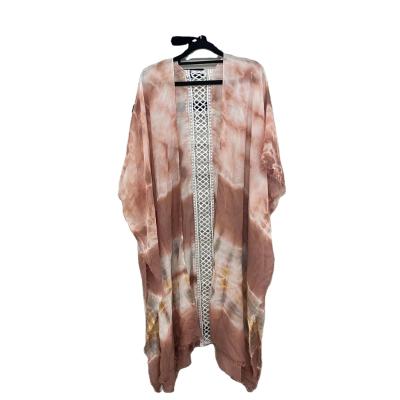 China High Quality Wear Women's Cardigan Shawl With Lace 100% Cotton Shawl With Beautiful Chiffo Beach Shawl For Summer for sale