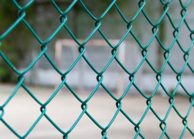 China Green Vinyl Coated Chain Link Fence Knuckle Or Twisted Selvage for sale