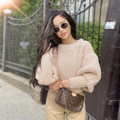 China Anti-wrinkle 2022 new fashion soft ladies knitted pullover sweater women's long sleeve tops casual girls clothing for sale