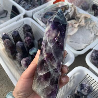 China China Rainbow Natural Fluorite Crystal Points Healing Crystal Towers for Decoration for sale