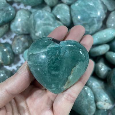 China High Quality Natural Heart Amazonite Crystal Hearts Heart For Gift from China Gemstone for sale