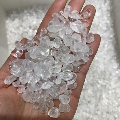 China China Wholesale Natural White Crystal Gravel Tumbled Healing Crystal Chips For Decoration for sale