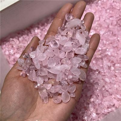 China Wholesale Bulk Healing Rose Quartz Gravels Tumbled Crystal Chips For Sale from China for sale