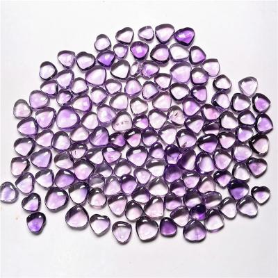 China Natural China Crystal Amethyst Mini Heart Healing Crystal Heart Bracelet or Pendant For DIY for sale