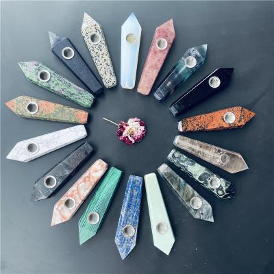 China Wholesale Natural Healing Stone Crystal Smoking Pipe Weed Pipes Crystal Pipe Custom For Sale from China for sale