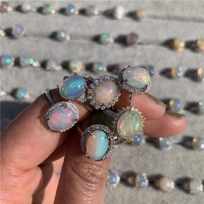 China Rainbow Opal Crystal Healing 925 Sterling Silver Ring For Sale from China Natutal for sale