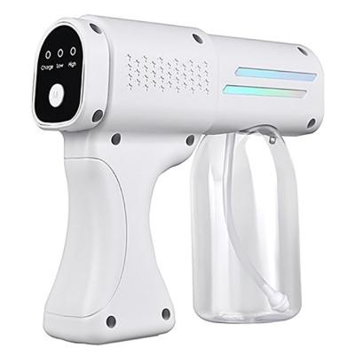 China 15W 1800mAH USB Cordless Rechargeable Handheld Nano Spray Gun DC Disinfection Atomization Gun Home Electric Blu-ray for sale