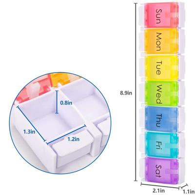 China Home Weekly Pill Organizer, Pill Planners for Pills Vitamins and Medicine Medication Reminder Boxes for Home, Hospital and School for sale