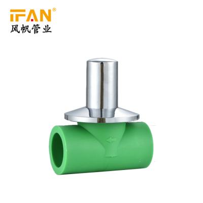 China Wholesale 20mm 25mm 32mm Kitchen Conceld 1/2inch PPR Gate Valve Green Color Home Chrome Plated Ball Valve Concealed Stop Valve for sale