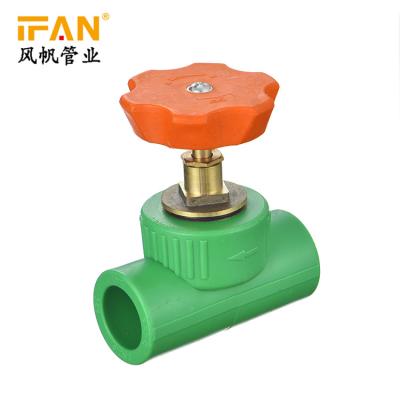 China General Ifan Wholesale Customized 20-32mm Plastic Water Control Stop Ppr Ball Valve Hand Wheel Ppr Stop Valve for sale