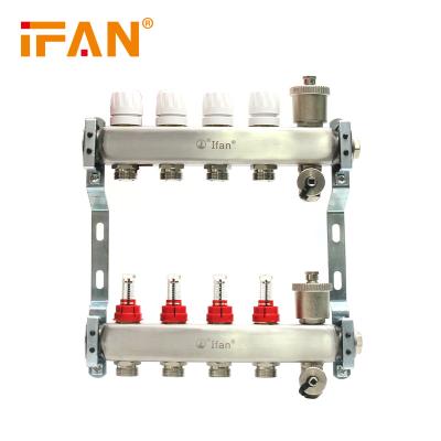 China Modern Wholesale IFAN Pex Manifold 4 Way Water Manifold Hot Water Manifold For Heating System for sale