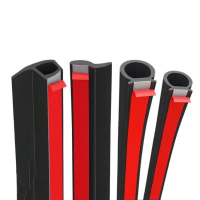 China Factory Supply Car Black Windows Strong Anti-Aging Durable Waterproof D-Shaped Durable Silicone Rubber Foam EPDM Foam Rubber Sealing Strip Factory Supply Tensile Strength Rectangular Rubber Seal Strip for sale