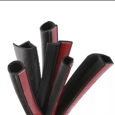 China Self Adhesive Strong Tension Anti Aging Waterproof Sound Insulation Durable D P A B Z Shaped Car Door EPDM Seal Rubber Strip With 3M Glue Used For Car for sale