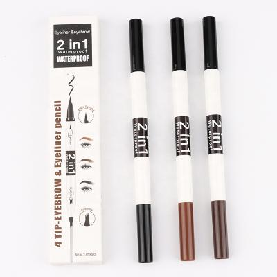 China Wholesale 3D Waterproof Makeup Balm Brows Durable Stylus Pens Thin Eyebrow Pencil High Quality 4 Forks en venta