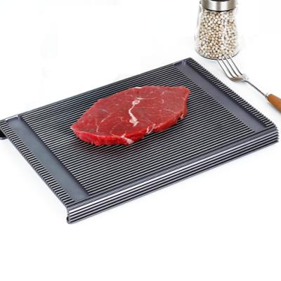 China Viable 2021Hot Sell Magic Fast Thawing Dish Quick Thawing Kitchen Instrument Metal Defrosting Tray for sale