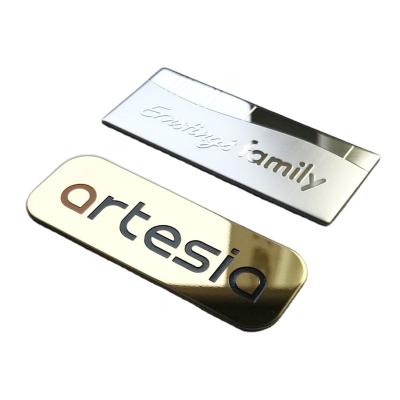 China China Factory Cheap Laser Engrave Aluminum Custom Metal Emboss Brand Name Plate LOGO for sale