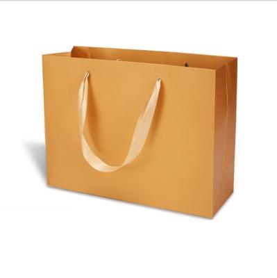 China Colorful Printing And Logo Never Rub Customized Take Away Food Bag Shopping Bag Brown Kraft Paper Bags With Handle for sale