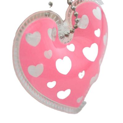 China Sustainable Heart Shaped PP Feather Down Full Filled Tag Ball Chain Hang Tag For Clothing for sale