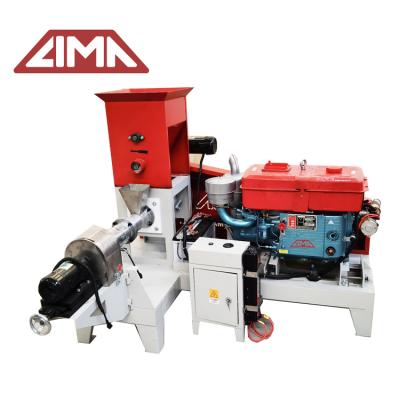 China LIMA Diesel Type Fish Feed Extruder Price Home Use Machinery 120-150kg/h Machine for sale