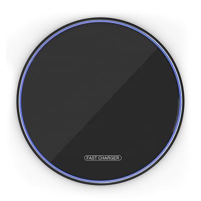 China 10W Qi Wireless Microphone Charger Pad Light Weight Fast Charging Wireless Charger For iPhone Xs Max X 8 Plus for sale