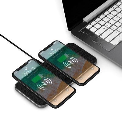 China Dual Type-C Fast Wireless Charger 15W Mobile Phone Wireless Charger 10W QC3.0 Quicky Phone Charger For iPhone for sale