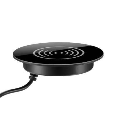 China Mobile Phone Coffee Table Waterproof Wireless Charger Furniture Recessed USB Charger Desktop QC3.0 Wireless Charger for sale