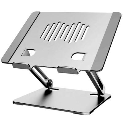 China (Size) 2020 Aluminum Alloy Adjustable Double Raised Adjustable Foldable Laptop Stand For 17 Inch Laptop for sale