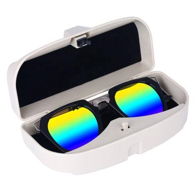 China AUTO ACCESSORIES 2020 Best Car Accessories Multi Car Sun Visor Sunglasses Box Plastic Multifunctional AUTO Accessories Sunglasses Case ROHS OEM Logo for sale