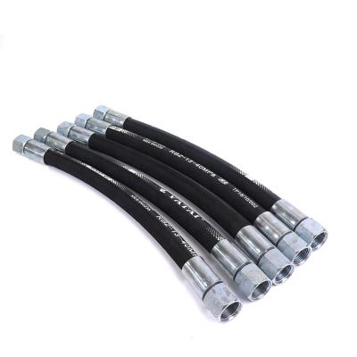 China Oil Hydraulic Low Fluids 6000psi 2sn 4sp 12mm High Pressure Hydraulic Rubber Hose Assembly With Flange Fit For Excavator, Oil Drilling for sale