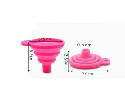 China Silicone Foldable Funnel Silicone Collapsible Portable Funnels for Fuel Hopper Collapsible Beer/ Oil Funnels Kitchen Tools for sale