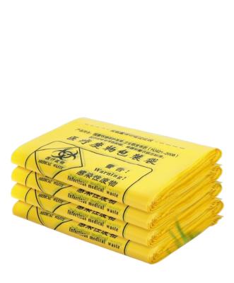 China Disposable Medical Waste Bag Clinic Waste Yellow Medical Waste Packaging Plastic Bag for sale