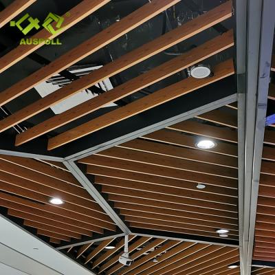 China Artistic Metal Wood Grain Metal Partition Ceiling Ceilings Aluminum Suspended Ceiling Partition Ceiling for sale