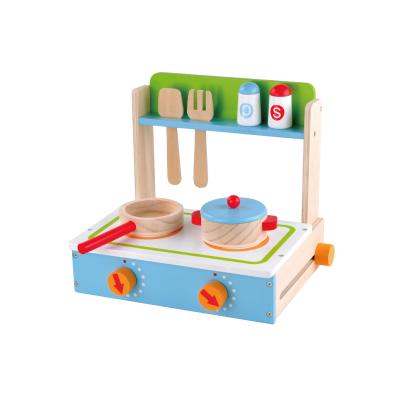 China Hot Sale Mini Size Solid Wood Kids Wooden MDF Kitchen Set Toy for sale