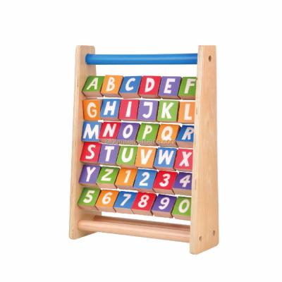 China NZ Pine Wood Alphabet Wholesale Wooden Abacus Educational Toys For Children for sale