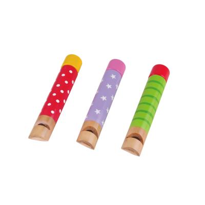 China Toy Hot Selling Colorful Customs Rainbow Whistle Educational Interesting Wooden Toy for sale