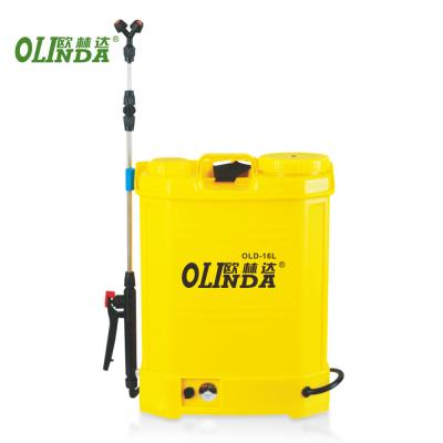 China Agriculture Olinda brand china service fruit tree best price customized lawn garden 16 liters agricultural portable yellow sprayer for sale