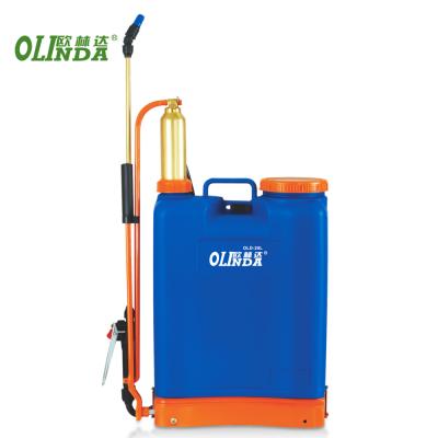 China Agriculture Fruit Tree Farm Hills Garden Pump Brass Manual Plastic Knapsack Sprayer 20 Liters For Sale for sale