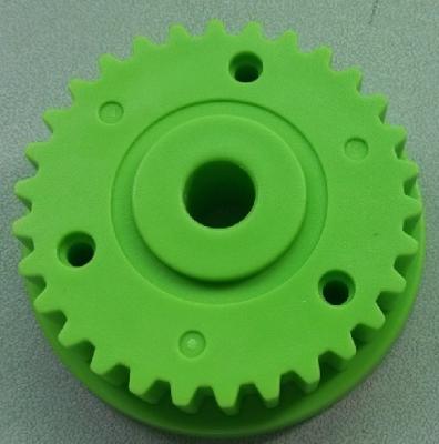 China Multi Cavity Plastic Injection Production , Green Cog Wheel POM Material for sale