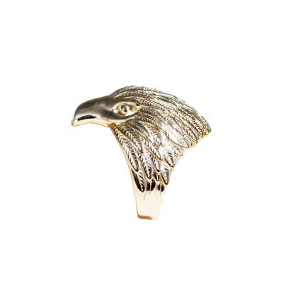 China Vintage AOSHAN factory European and American fashion trend hip-hop retro adjustable eagle copper ring for men for sale