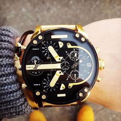 China Japan watch 2021 automatic date movt quartz watch stainless steel back luxury men's gold watch best quality OEM/ODM for sale