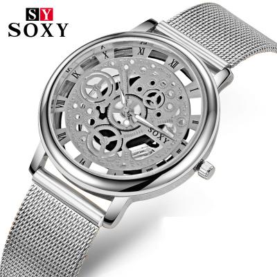 China Automatic Date SOXY Mesh Belt Business Men's Watch Cavity Quartz Watch Wholesale for sale