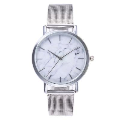 China Non-specific explosive Korean super slim women watch business casual dress marble mesh watch for sale