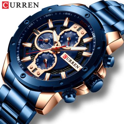 China CURREN 8336 Automatic Date Cool Mens Quartz Wrist Watch Analog Waterproof Steel Premium Watches In Men for sale