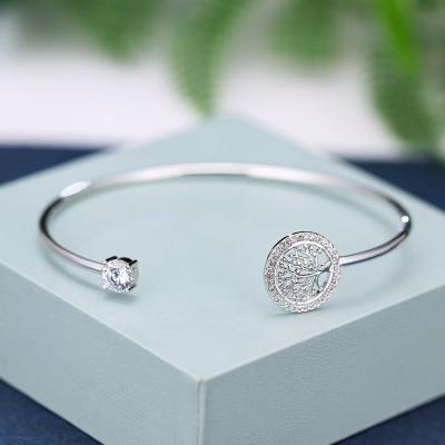 China Foreign trade explosion jewelry gold punk tree white bracelet ladies life elegant diamond jewelry for sale