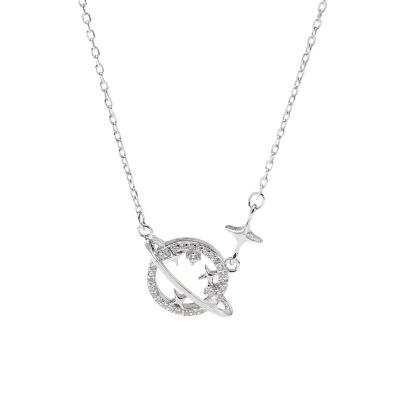 China Fashion s925 pure star necklace simple bank clavicle chain ladies fashion jewelry for sale