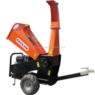 China Cutting of scrap wood chipper machine tree scrap wood machine forestry log wood chipper gasoline engine ATV wood chipper cutting à venda