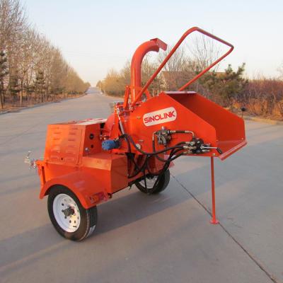 China Farms Factory Sale Vacuum Gasoline 6.5hp 196cc Wood Logs Drum Chipper Wood Chipper With Hydraulic Auto Feed à venda